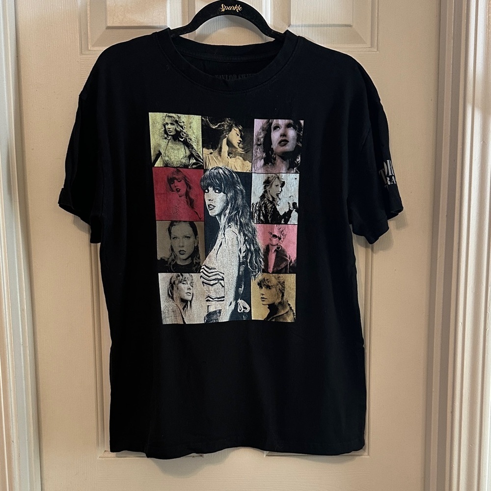 Taylor swift eras tour black medium tee shirt